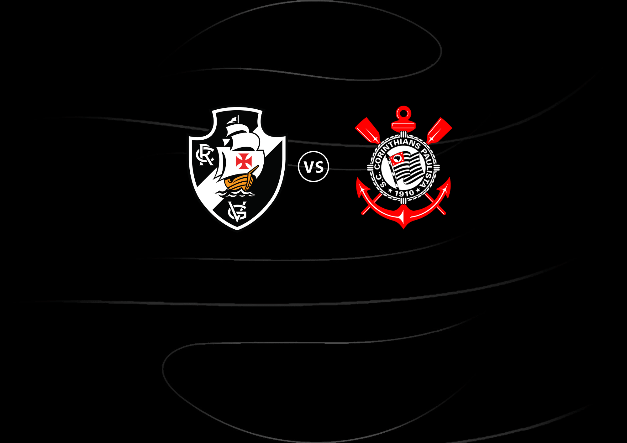 Escudos do Vasco da Gama e do Corinthians lado a lado – Vasco x Corinthians