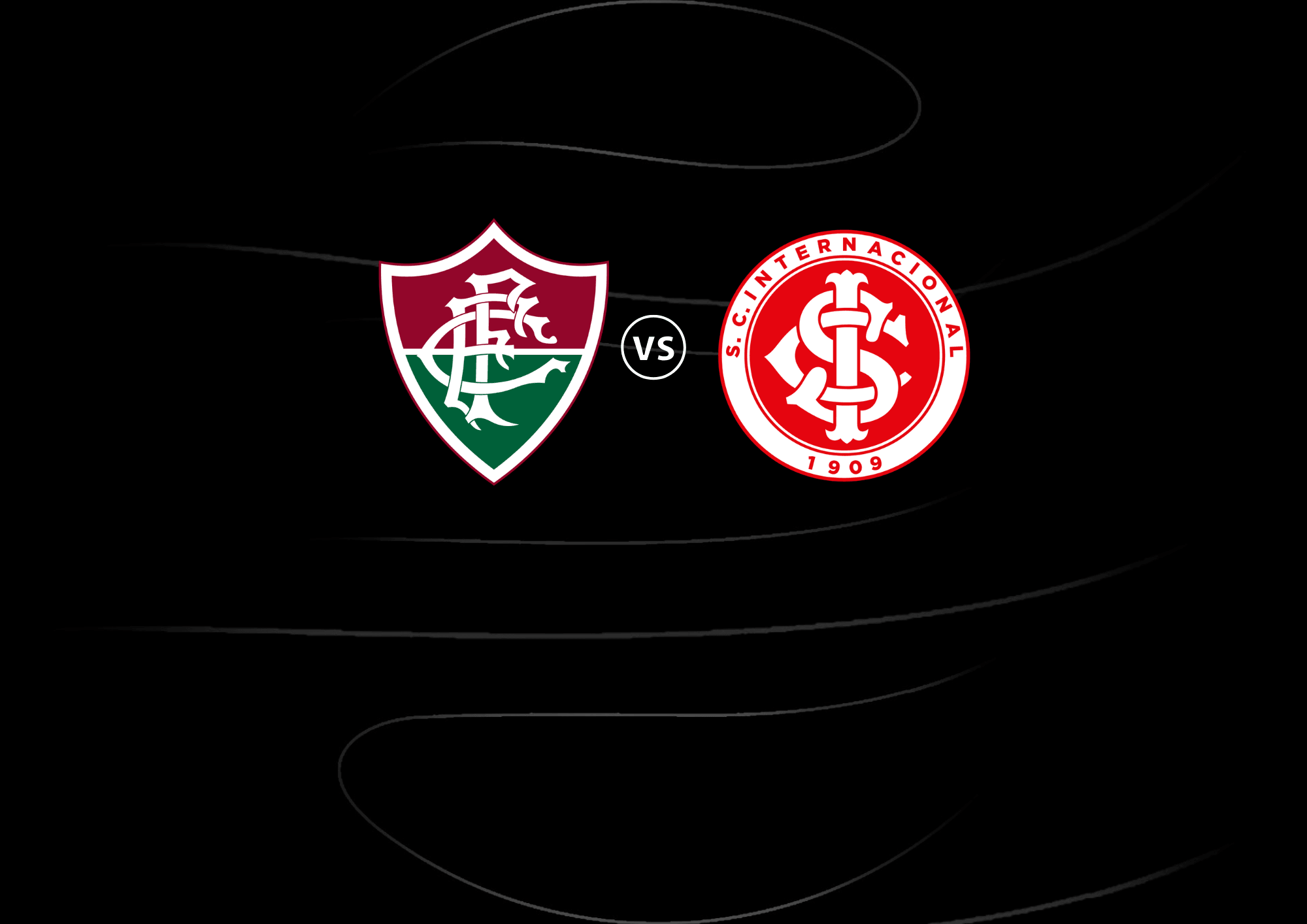 Escudos do Fluminense e do Internacional lado a lado – Fluminense x Internacional